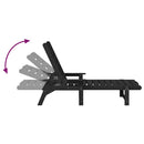 Solstol Sort 195,5 x 53 x 98,5 cm HDPE