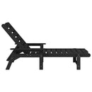 Solstol Sort 195,5 x 53 x 98,5 cm HDPE