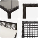 Have Spisebordssæt 3 pcs Sort polyrattan