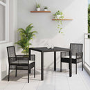 Have Spisebordssæt 3 pcs Sort polyrattan