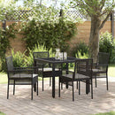 Have Spisebordssæt 5 pcs Sort polyrattan