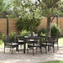 Have Spisebordssæt 7 pcs Sort polyrattan