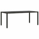 Have Spisebordssæt 7 pcs Sort polyrattan