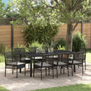 Have Spisebordssæt 9 pcs Sort polyrattan