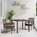 Have Spisebordssæt 3 pcs Brun polyrattan