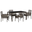 Have Spisebordssæt 5 pcs Brun polyrattan