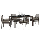 Have Spisebordssæt 5 pcs Brun polyrattan