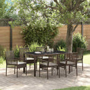 Have Spisebordssæt 7 pcs Brun polyrattan
