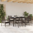 Have Spisebordssæt 7 pcs Brun polyrattan