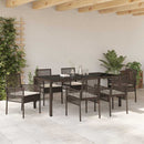 Have Spisebordssæt 7 pcs Brun polyrattan