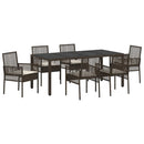 Have Spisebordssæt 7 pcs Brun polyrattan