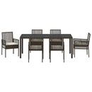 Have Spisebordssæt 7 pcs Brun polyrattan