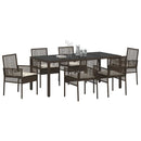 Have Spisebordssæt 7 pcs Brun polyrattan