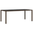 Have Spisebordssæt 9 pcs Brun polyrattan