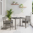 Have Spisebordssæt 3 pcs Grå polyrattan