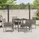 Have Spisebordssæt 5 pcs Grå polyrattan