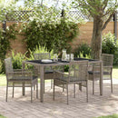 Have Spisebordssæt 5 pcs Grå polyrattan