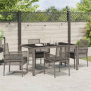 Have Spisebordssæt 5 pcs Grå polyrattan