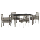 Have Spisebordssæt 5 pcs Grå polyrattan