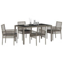 Have Spisebordssæt 5 pcs Grå polyrattan