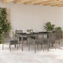 Have Spisebordssæt 7 pcs Grå polyrattan