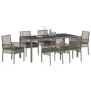 Have Spisebordssæt 7 pcs Grå polyrattan