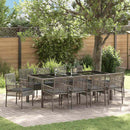Have Spisebordssæt 11 pcs Grå polyrattan