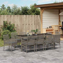 Have Spisebordssæt 11 pcs Grå polyrattan