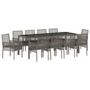 Have Spisebordssæt 11 pcs Grå polyrattan