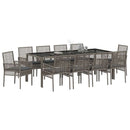 Have Spisebordssæt 11 pcs Grå polyrattan