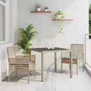 Have Spisebordssæt 3 pcs Beige polyrattan
