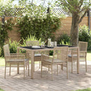 Have Spisebordssæt 5 pcs Beige polyrattan