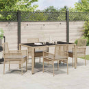 Have Spisebordssæt 5 pcs Beige polyrattan