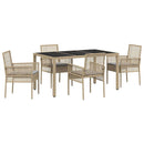 Have Spisebordssæt 5 pcs Beige polyrattan