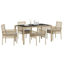 Have Spisebordssæt 5 pcs Beige polyrattan