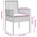 Have Spisebordssæt 5 pcs Beige polyrattan