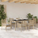 Have Spisebordssæt 7 pcs Beige polyrattan