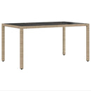 Have Spisebordssæt 7 pcs Beige polyrattan