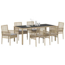 Have Spisebordssæt 7 pcs Beige polyrattan