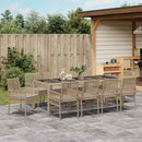 Have Spisebordssæt 11 pcs Beige polyrattan