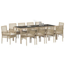 Have Spisebordssæt 11 pcs Beige polyrattan