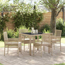 Have Spisebordssæt 5 pcs Beige polyrattan