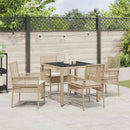 Have Spisebordssæt 5 pcs Beige polyrattan