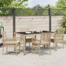 Have Spisebordssæt 5 pcs Beige polyrattan