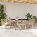 Have Spisebordssæt 7 pcs Beige polyrattan