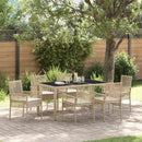 Have Spisebordssæt 7 pcs Beige polyrattan