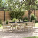 Have Spisebordssæt 7 pcs Beige polyrattan