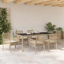 Have Spisebordssæt 7 pcs Beige polyrattan