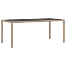 Have Spisebordssæt 7 pcs Beige polyrattan