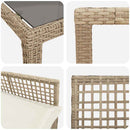 Have Spisebordssæt 9 pcs Beige polyrattan